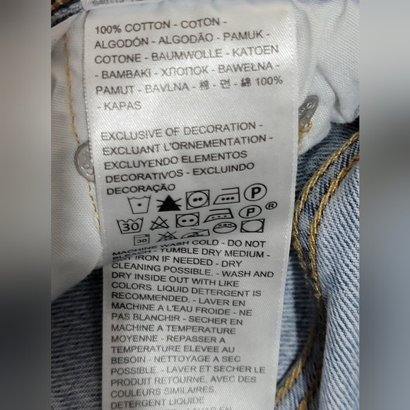 Levi's Premium 501 Original Cropped Womens Jean Size 23 X 26 Distressed Straight - Picture 14 of 16